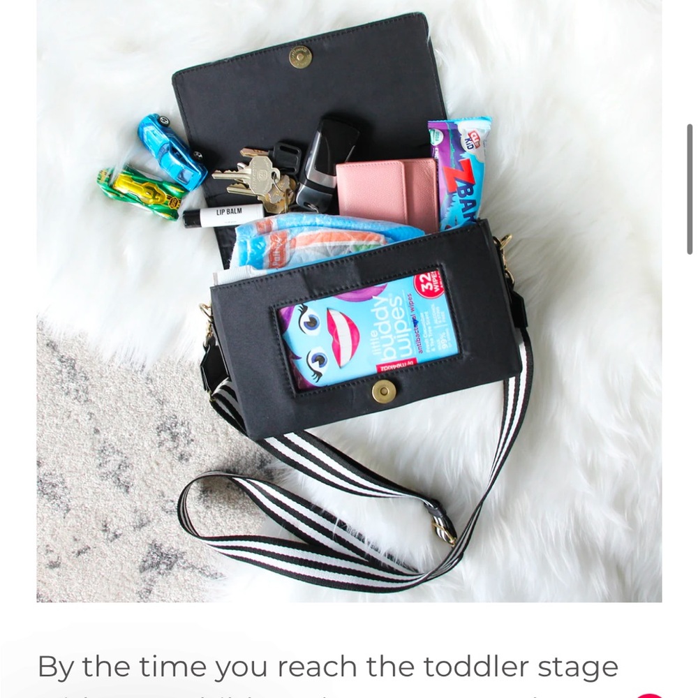 Black Structured Handbag with Long Strap and Gold Hardware